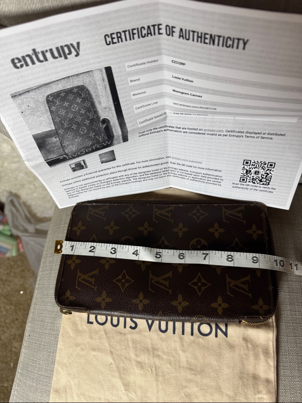 Louis Vuitton Brown Monogram Zip-Around Wallet - Picture 4 of 4